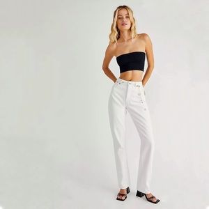 NWOT Rollas Classic High Rise Straight Leg Jean in Vintage White size 26